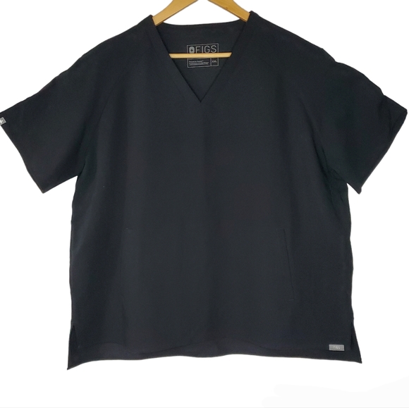 Figs Tops Figs Black Scrub Top Xxl Poshmark